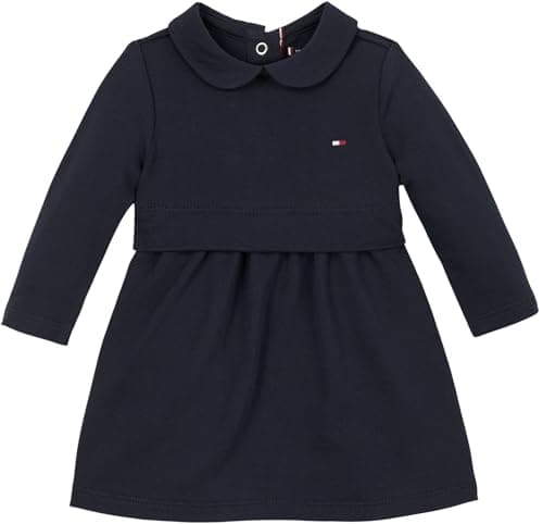 Image of Tommy Hilfiger Newborn Essential Dress LS KN0KN01972 Blue (Dark Night Navy) 0 Month