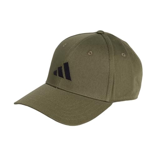 Image of adidas Unisex Baseball Cap Cotton New Logo, Olive Strata/Black, L