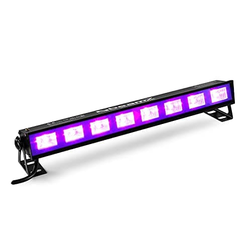 Image of Beamz BUV93 LED UV Light Bar, High-Intensity Blacklight Strip, Ultra Violet Party Lighting, Disco Glow Effects Fixture, UV Party Light, Blacklight Bar, UV Disco Light for Events