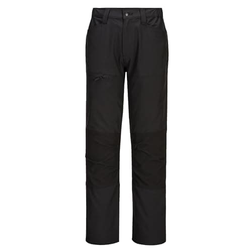 Image of Portwest Mens Workwear WX2 Stretch Work Trouser Black 28W / 31L