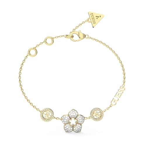 Image of Guess Women's Bracelet SHINING WINTER, Talla única, Stainless Steel, Glass