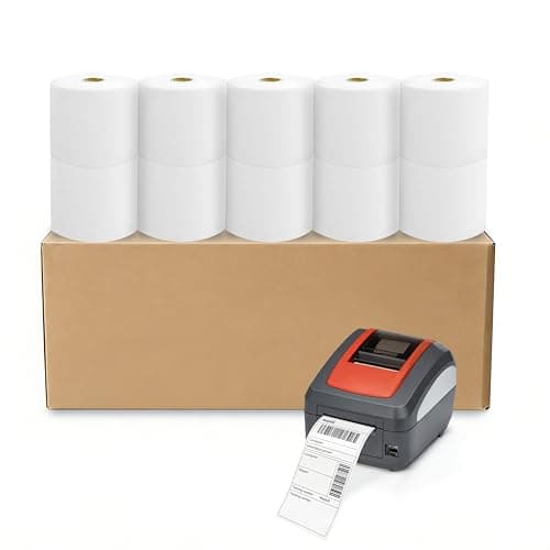 Image of BARGAIN FACTORY Pack of 10 Direct Thermal Label Rolls | 4" × 6" (100 × 150 mm) | Premium Self-Adhesive, Zebra & MUNBYN Compatible | 500 Labels per roll
