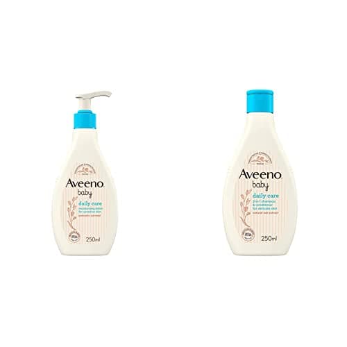Image of AVEENO Baby Daily Care Moisturising Lotion 250 ml & AVEENO Baby Daily Care 2-in-1 Shampoo & Conditioner 250 ml