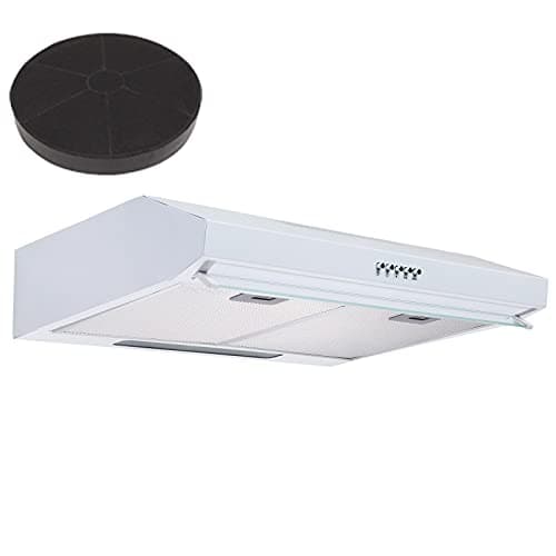 Image of SIA VSR60WH 60cm White Visor Cooker Hood Kitchen Extractor Fan And Carbon Filter