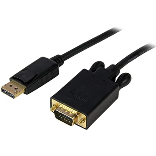Image of StarTech.com 15ft (4.6m) DisplayPort to VGA Cable - Active DisplayPort to VGA Adapter Cable - 1080p Video - DP to VGA Monitor Cable - DP 1.2 to VGA Converter - Latching DP Connector (DP2VGAMM15B)