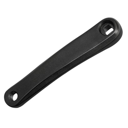 Image of QIAMNI Bicycle Left Crank Arm Set Bike Left Crank Arm Set 170mm Aluminium Single Speed MTB Crankset(Square Hole/Rhombic Hole) (Square Hole Black)