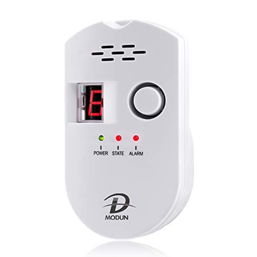 Image of D MODUN Gas Detector, Natural Gas/LPG/City Coal Gas Leak Detector, 3-Pin Plug-in Gas Monitor with Sound Alarm and LED Display, Methane Propane Butane Combustible Gas Alarm for Kitchen RV Garage Hotel