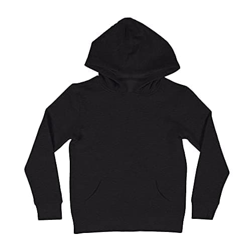 Image of Vasego Boys Girls Plain Coloured Hoodie Jacket Kids Children Pockets Warm Hoody Hooded Sweatshirt Outerwear Tops UK Age 5-6 Black