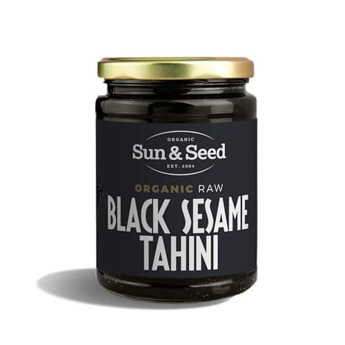 Image of Organic Raw Black Sesame Tahini by Sun & Seed - 500g - Made From 100% Organic Whole Black Sesame Seeds - Healthy Tahini Paste - Vegan - Gluten, Dairy & Soy Free
