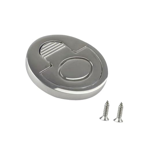 Image of ZRuiYFFS Round 316 Stainless Steel Spring-Loaded Flush Lift Ring, Concealed recessed Handle, Suitable for Boats and hatches (1)
