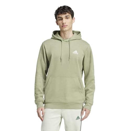 Image of adidas Men's Essentials Fleece Hoodie, Tent Green, M