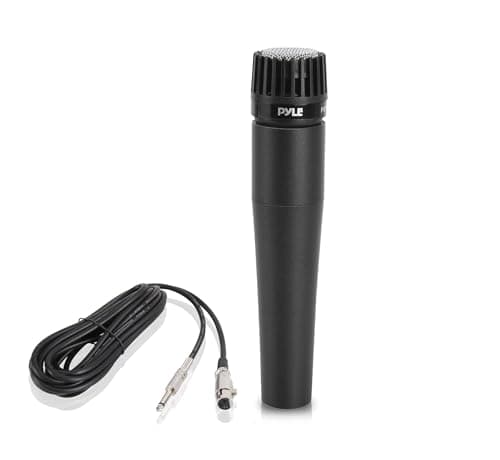 Image of Pyle Dynamic Microphone, Wired Handheld Coil Mic for Singing, Compatible w/ Karaoke Machine-Speaker-Amplifier, Professional for Vocals, Cardioid Plug-in XLR with cable
