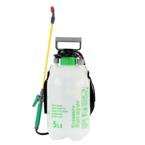 Image of "High-pressure 5L pump sprayer, adjustable stainless-steel nozzle, carrying strap. Perfect for weed killer, pesticides, cleaning. Durable and versatile (5 Litre Sprayer Pump)