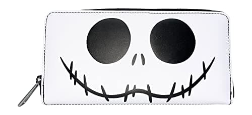 Image of Loungefly Disney Nightmare Before Christmas Jack Skellington Cosplay Zip Around Wallet, Black, M, Zippered Wallet