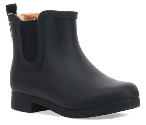 Image of Chooka Women's Waterproof Plush Bootie Chelsea Boot, Black, 9 UK