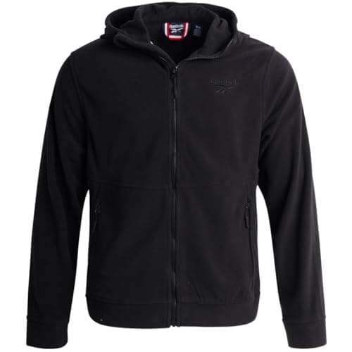 Image of Reebok Men's Comfy Polar Fleece Jacket, Black, L