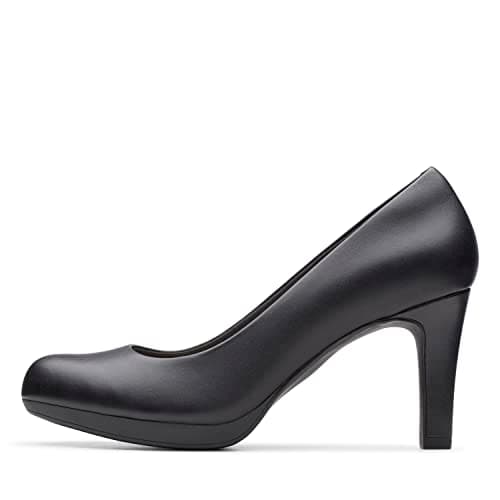 Image of Clarks Women's Adriel Viola Uniform Dress Shoe, Black Leather, 6.5 UK