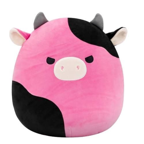Image of Squishmallows Original 12-Inch Pollyanna the Black and Pink Cow