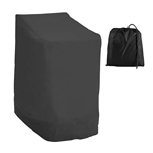 Image of Jetcloud Garden Stacking Chair Cover Waterproof 210D Oxford Fabric Reclining Heavy Duty Patio Chair Cover Furniture Protective Cover for Outdoor Patio Garden