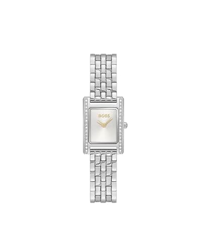 Image of BOSS Two Hand Quartz Movement Watch for Women Lucy Precious Collection with Silver Stainless Steel Bracelet - 1502816