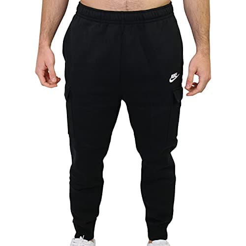 Image of NIKE Men's M Nsw Club Pant Cargo Bb Sport Trousers, Black/Black/(White), L UK
