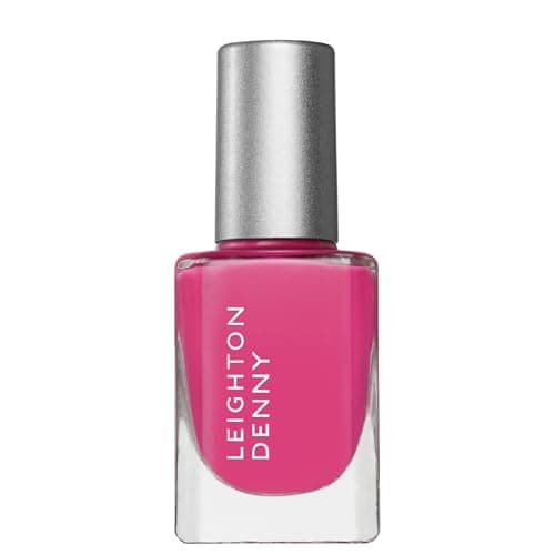Image of LEIGHTON DENNY Plush Pink Nail Polish, High Performance Nail Varnish 12ml