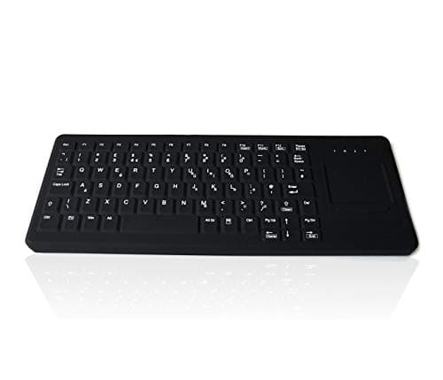 Image of Accuratus AC82B - USB IP68 Fully Sealed Washable Mini Scissor Key Keyboard with Touchpad