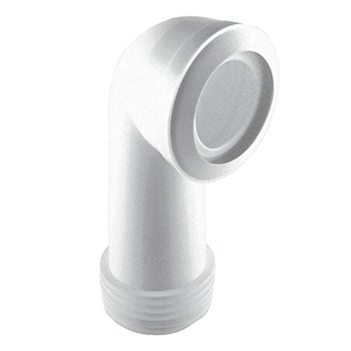 Image of McAlpine MAC-8L 90 Degree Bend Long Length Macfit WC Connector - White