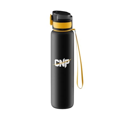 Image of CNP Professional Large Supplement Shaker and Water/Mixing Bottle for Preworkouts/Intraworkouts and Protein Shakes 1 Litre Capacity, 2 Colours (Black)