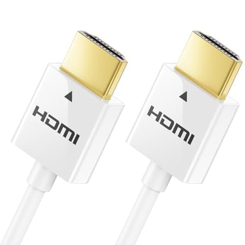 Image of deleyCON 1.5m Flexible High-Speed HDMI Cable Slim with Ethernet (Latest Standard) 3D 4K UHD - White