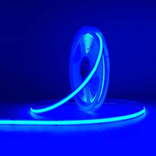 Image of MALIIGAZA 8mm COB LED Strip Light, 5m 24V Blue Dotless COB Light Strip, 480LEDs/M High Density Dimmable Cuttable LED Light Strip for Indoor Home Decor (Without Power Supply)
