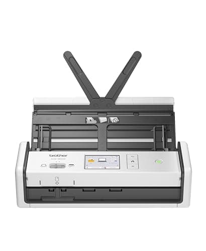 Image of Brother ADS1800W Portable Document Scanner | 20 sheet ADF |ID card slot |Touchscreen|Supporting app |OCR and PDF software included | UK Plug