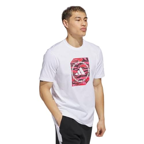 Image of Adidas Originals Men's Camouflage Shape Graphic T-Shirt, White, Medium