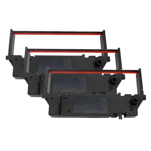 Image of Inkjello Ink Ribbon Replacement for Star Micronics SP700 RC700BR Compatible for Star Micronics SP700 SP712 SP712R SP742 SP742R SP717 SP747 SP740 Black Red (3-Pack)
