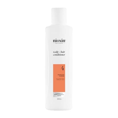 Image of Nioxin System 4 Scalp + Hair Conditioner - Hair Thickening Conditioner for Coloured, Dry and Damaged hair with Progressed Thinning - with Biotin and Niacinamide, 300ml