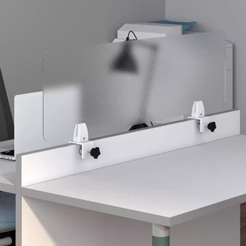 Image of Acrylic Desk Divider - Self-Standing Clear Partition for Office, Reception, Checkout Areas, Enhancing Privacy and Safety in Workspaces