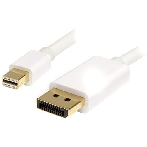 Image of 2m (6 ft) White Mini DisplayPort® to DisplayPort Adapter Cable - M/M