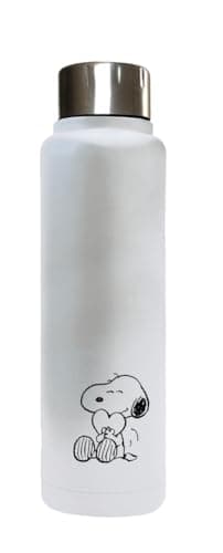 Image of Snoopy Love – Thermal Bottle, Water Bottle, Stainless Steel, Double Insulated, 6h Hot Drink and 12h Cold Drink, 500ml, Light Blue, M, Casual
