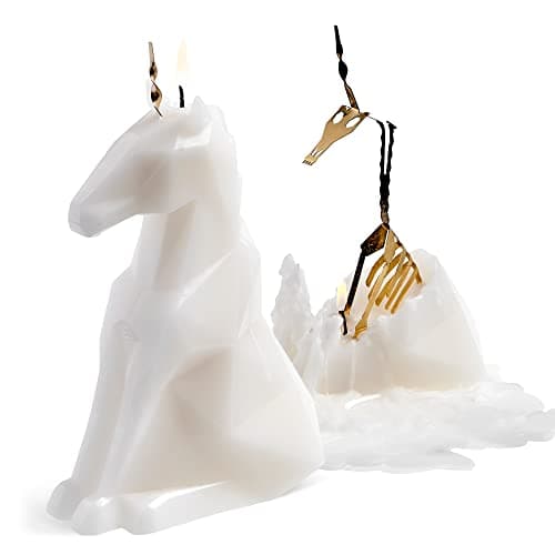 Image of PyroPet Einar White (Fragranced) Animal Candle Unicorn with Skeleton 857316000343 One Size