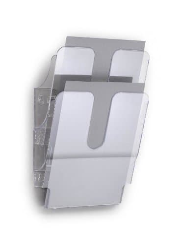 Image of Durable FLEXIPLUS 2 A4 Portrait Literature Holder | Transparent | Wall-Mounted Document Holder | Perfect For Flyers, Brochures, Etc.