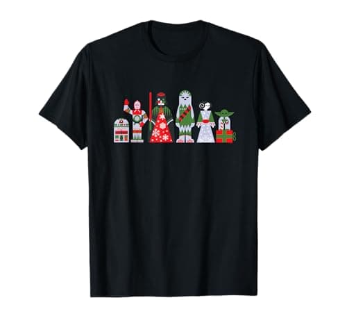 Image of Star Wars Holiday Galactically Festive Christmas Pattern T-Shirt