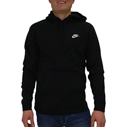 Image of NIKE Men M Nsw Club Hoodie PO BB Sweatshirt - Dark Grey Heather/Dark Grey Heather, Large