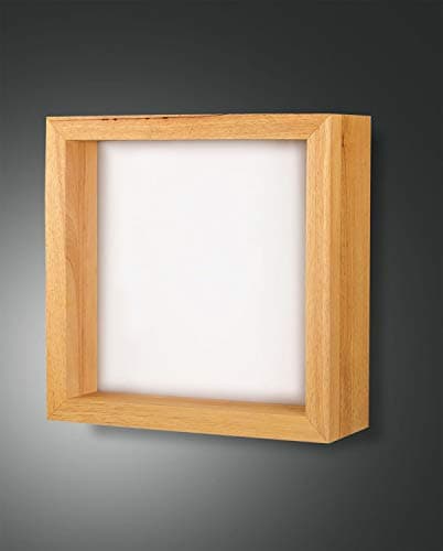 Image of Fabas Luce Window Integrated LED Wall Light Oak Glass