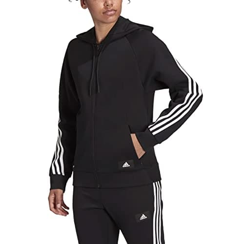 Image of Adidas H57287 W FI 3S FZ REG Sweatshirt Women's black M