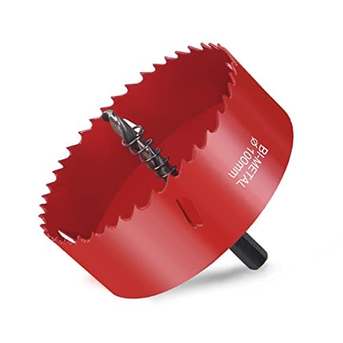 Image of flintronic Bi-Metal Hole Saw, 100mm Hole Saw Cutter for Drilling Soft Metal, Wood, PVC Board and Plastic for Cutting Circular Holes