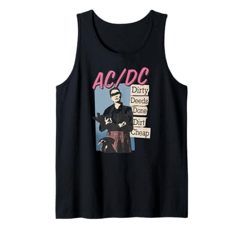 Image of Official AC/DC Dirty Deeds Done Dirt Cheap Rock Music Band Tank Top