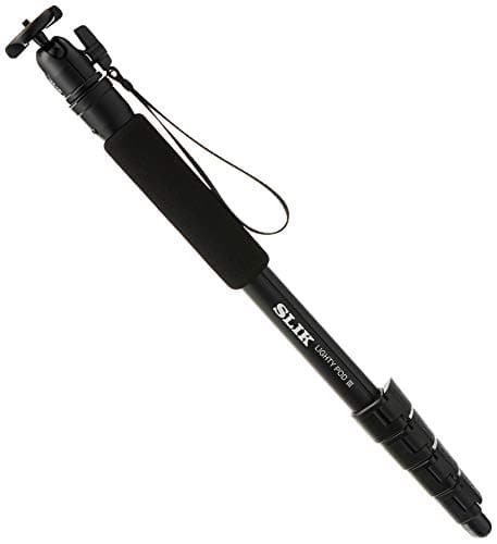 Image of SLIK Lighty Pod III 5-Section Monopod with Mini Ballhead - Supports 6.6 lbs (3 kg), for Mirrorless/DSLR Sony Nikon Canon Fuji Cameras and More - Black (618-719)