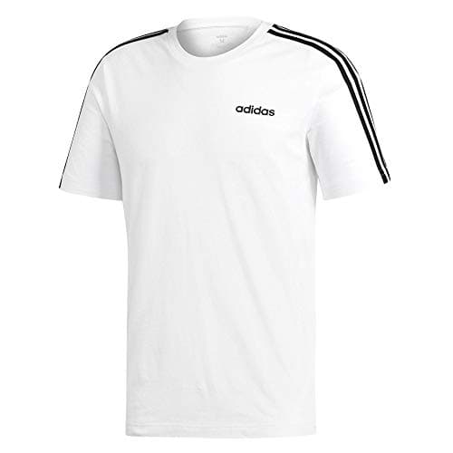 Image of Adidas Men Essentials 3-Stripes T-Shirt - White/Black, Small