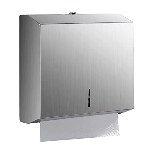 Image of modunful Paper Towel Dispenser Wall Mount - Multifold Trifold Paper Towel Dispensers, Large Capacity Stainless Steel Tissue Holder, Suitable for Bathrooms and Public Places