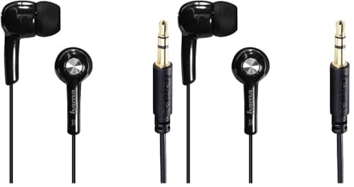 Image of Hama "Basic4Music in-ear stereo earphones, black (Pack of 2)